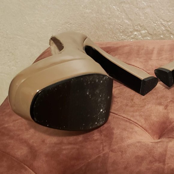 Cafe'Noir Platform Shoes Size 6.5 Color grey/beige - Picture 6 of 9